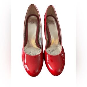 Sofft Women's Red Strappy Block Heel Shoes Size 8.5 Party Cocktail